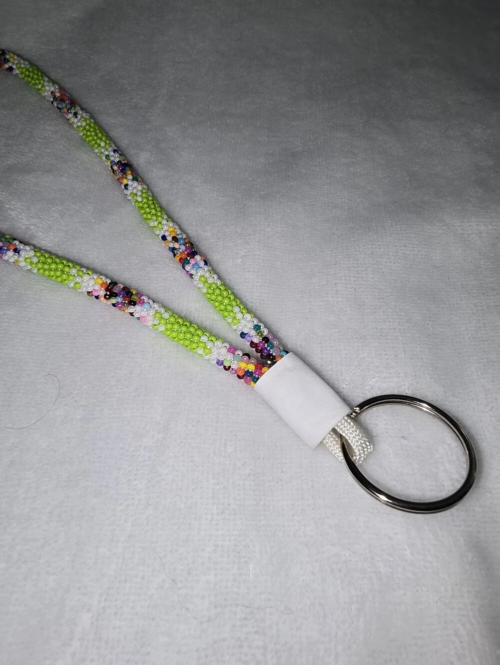 Handmade Beaded Wristlet Green/Colorful